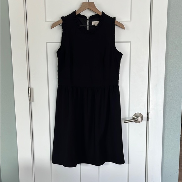 LOFT Black Halter A-Line Midi Dress - Picture 2 of 5
